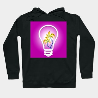 A digital flower inside a bulb. Hoodie